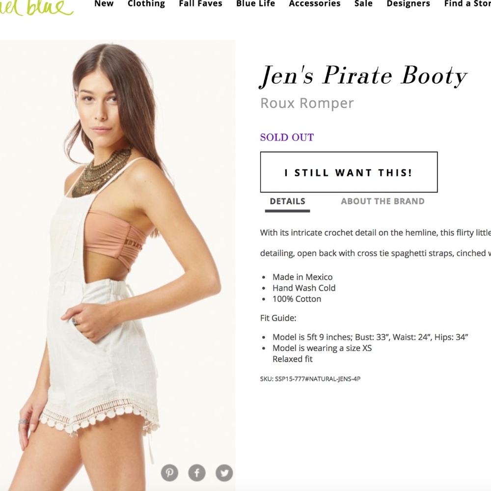 Jen's Pirate Booty Roux Romper - Picture 8 of 8